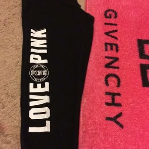 XS VS PINK YOGA LEGGINGS